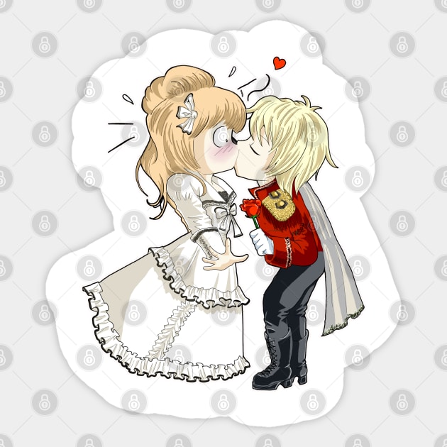 Prince and Princess Sticker by Reenave